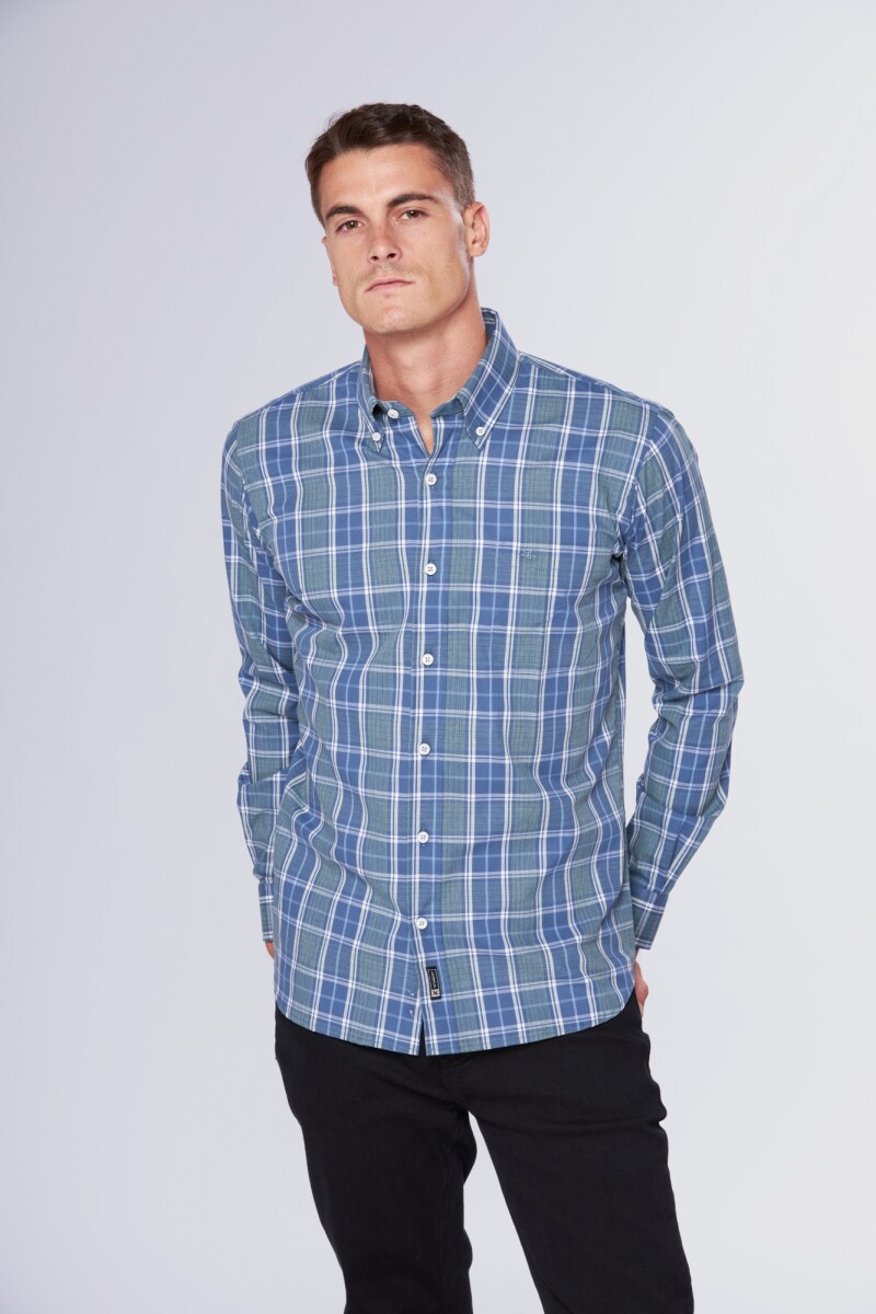 CAMISA A CUADROS - Verde 