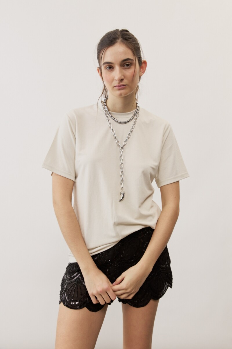 Remera Plain - BEIGE 