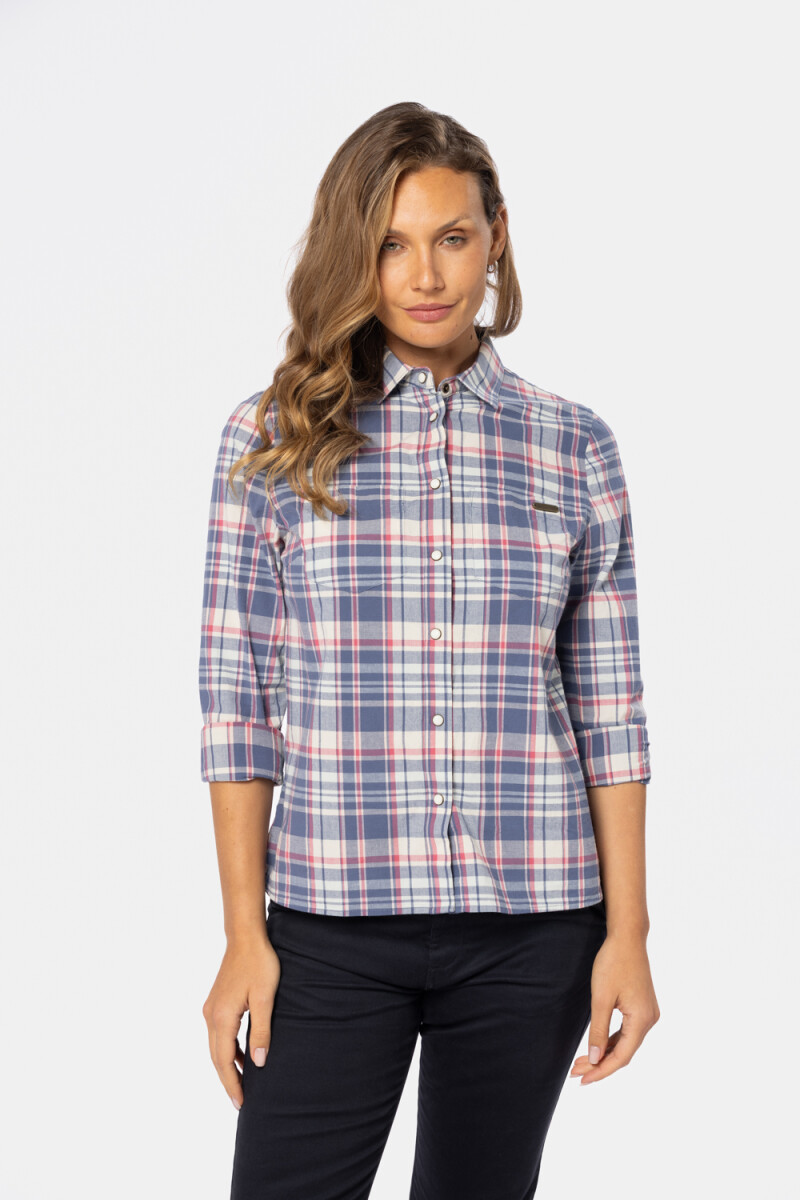 CAMISA A CUADROS - Azul 