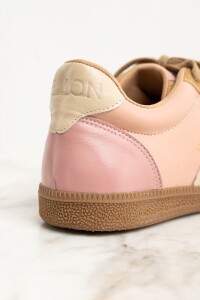 Zapatilla Cuero Combinada Rosa