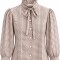Blusa Vichy Beige