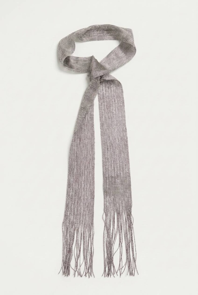 Pañuelo corbatín lurex - plateado 