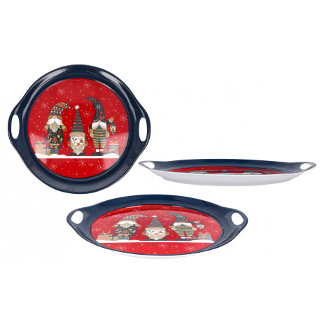 BANDEJA DE MELAMINA REDONDA LINEA NAVIDEÑA BANDEJA DE MELAMINA REDONDA LINEA NAVIDEÑA