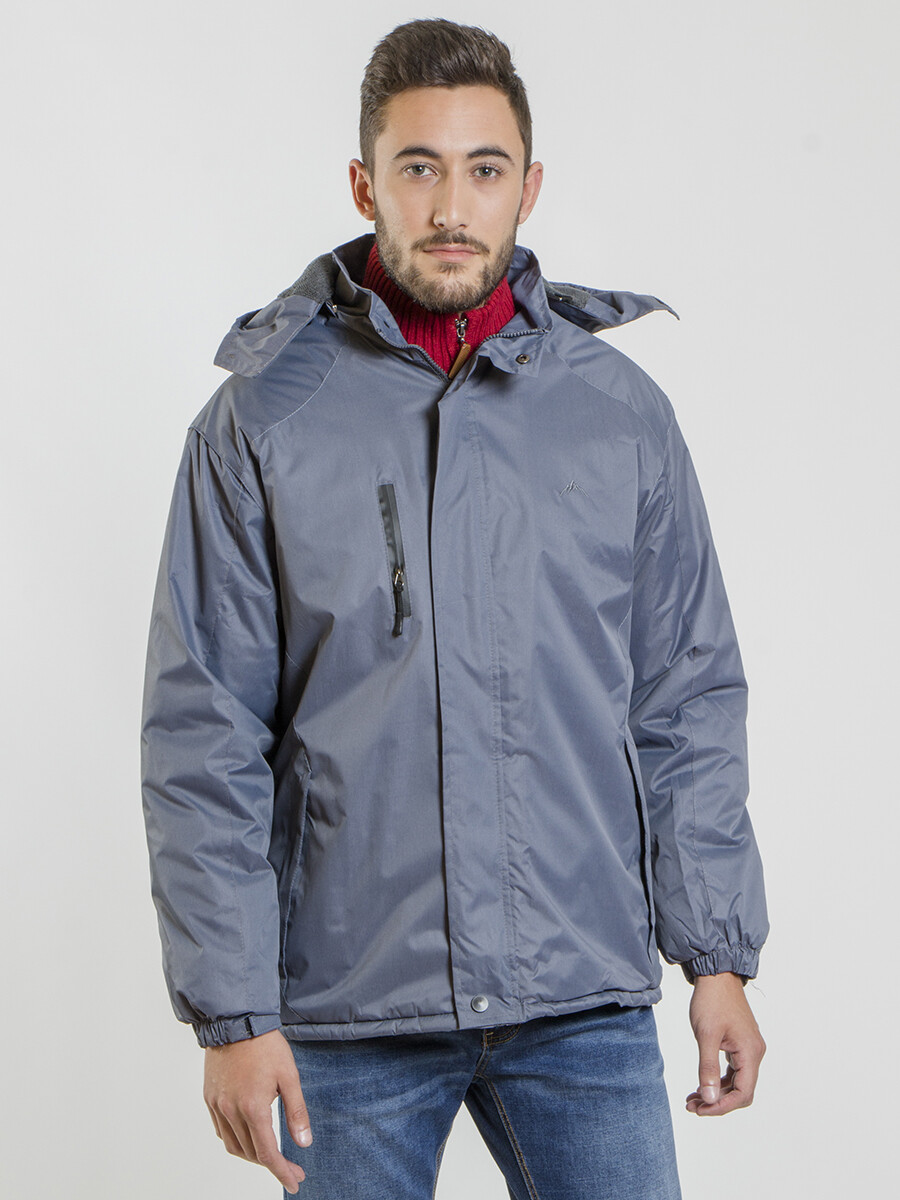 Campera de Lluvia con Forro - Gris 