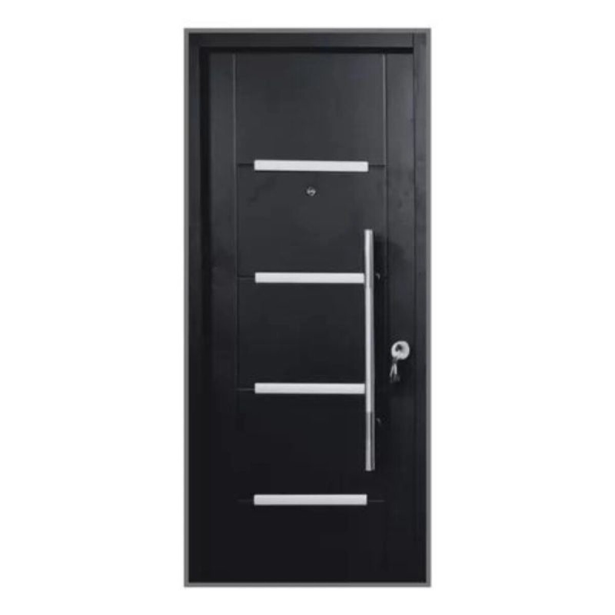PUERTA SEMI BLINDADA CON BARRAL NEGRA 40 KG - IZQUIERDA 