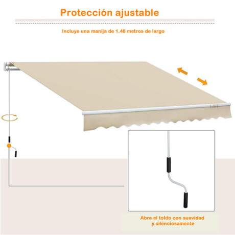 Toldo articulados de enrollar impermeable filtro UV de 400x300 cm Toldo articulados de enrollar impermeable filtro UV de 400x300 cm