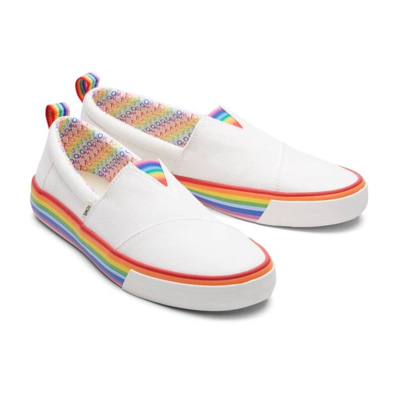 Canvas Rainbow Webbing - Hombre White
