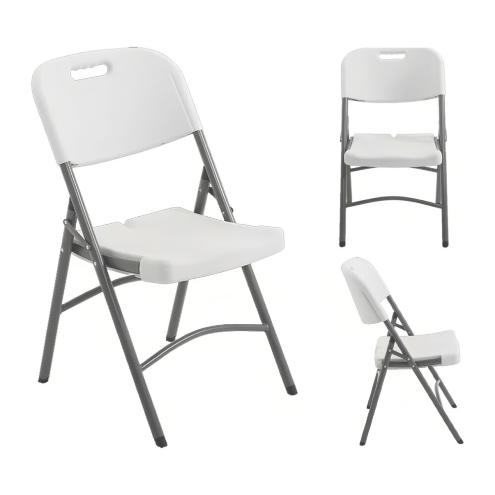 Silla de exterior plegable blanca Silla de exterior plegable blanca