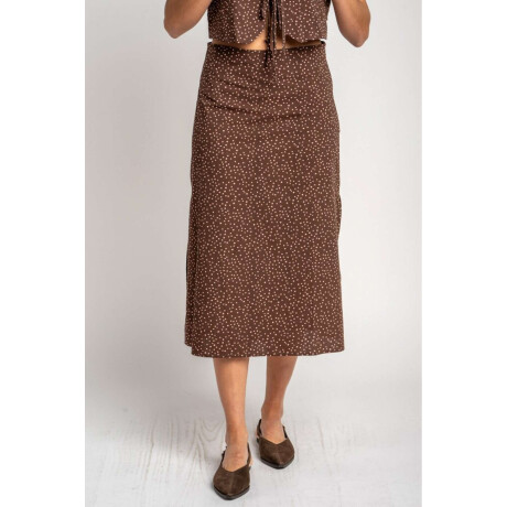 Falda Lunares Marron