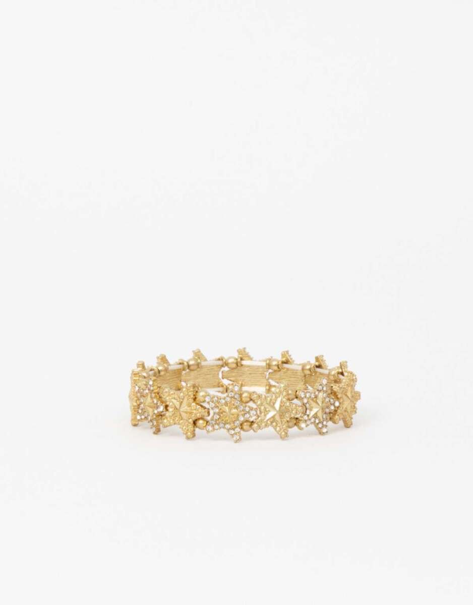 Pulsera Elástica Estrellas - Dorado Oro Amarillo 