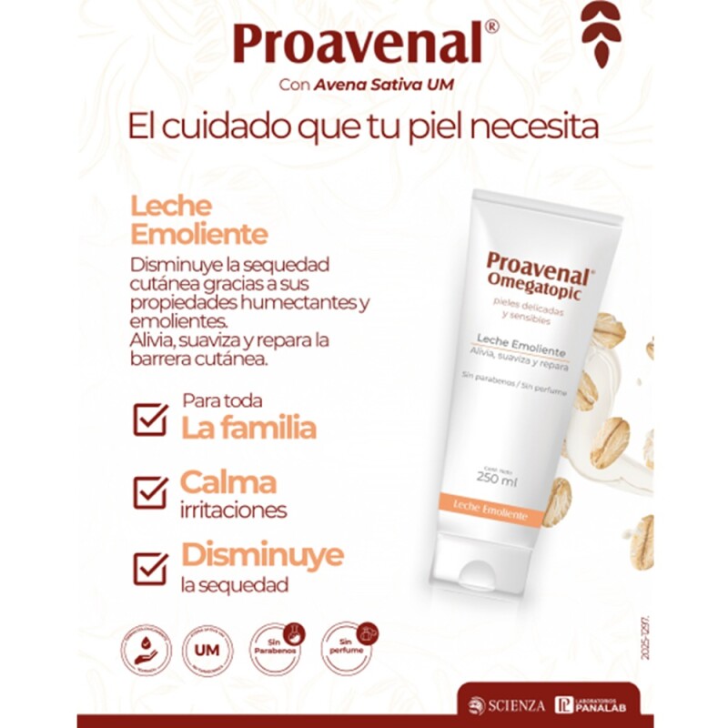 Proavenal Leche Emoliente Omegatopic 250 Ml. Proavenal Leche Emoliente Omegatopic 250 Ml.