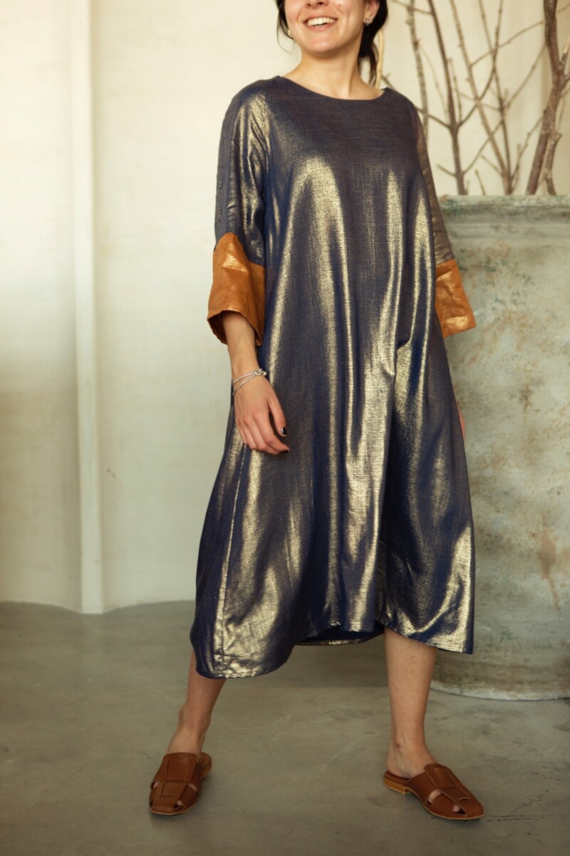 TUNICA JAPAN LUREX - Azul 