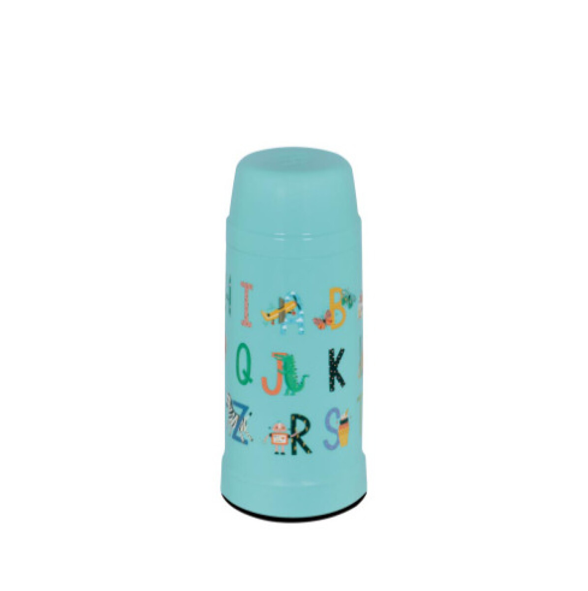 TERMO MINI MOR KIDS 300 ML VERDE ESTAMPADO ABECEDARIO 