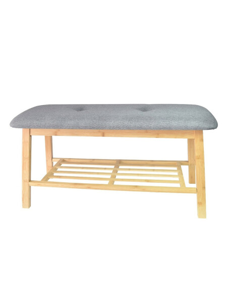 BANCO PIE DE CAMA GRIS