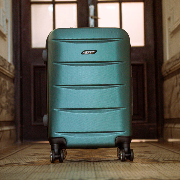 Valija Carry-on fibra Azul Piedra