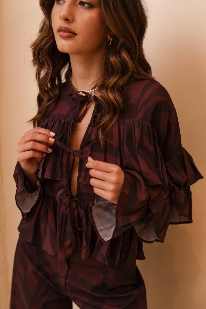 BLUSA SAVANNA ROUGE NATURAL ZEBRA BLUSA SAVANNA ROUGE NATURAL ZEBRA