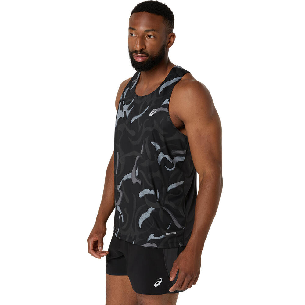 Road All Over Print Singlet - Hombre Performance Black