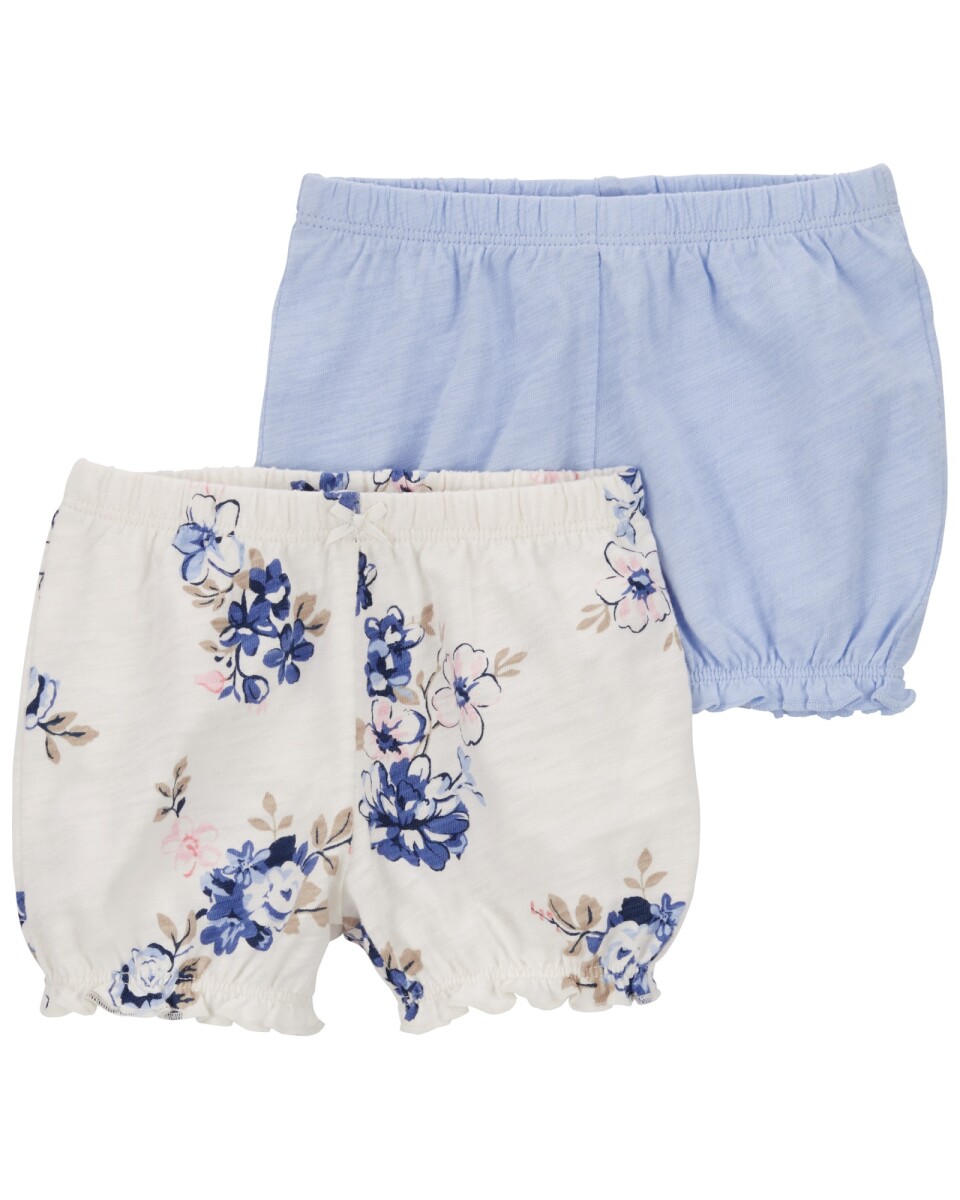 Pack dos shorts de algodón tipo burbuja 