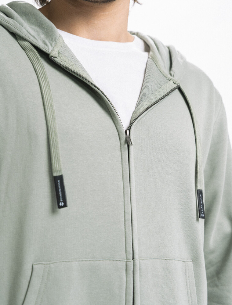 Campera de Felpa C/Cierre Scandinavian Chandler Verde