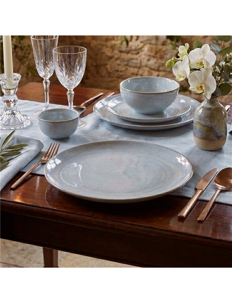 PLATO DE MESA CERAMICA D27CM GLAZE CELESTE PLATO DE MESA CERAMICA D27CM GLAZE CELESTE