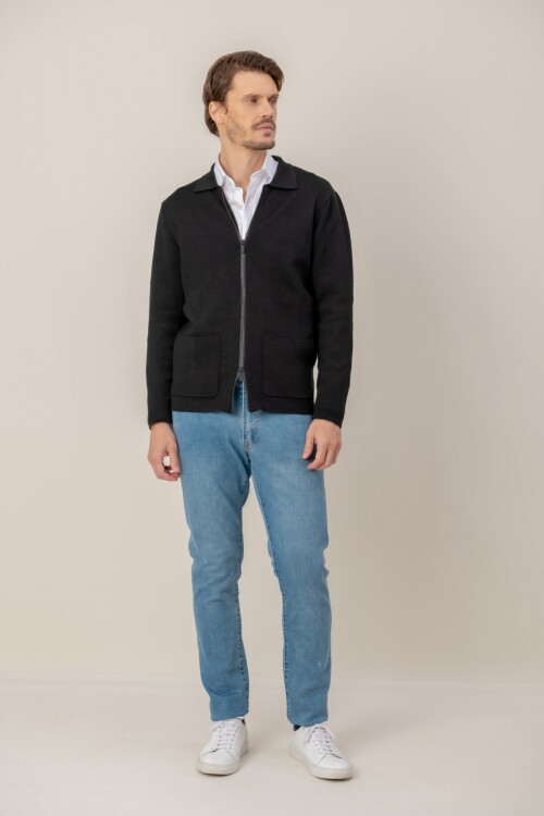 Overshirt zipper Negra