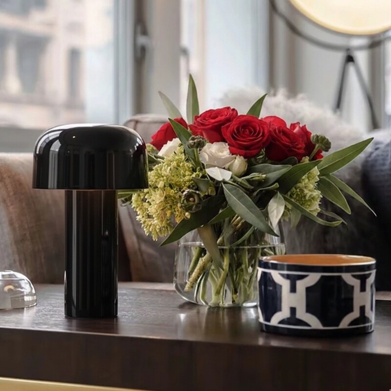 LAMPARA DE MESA RECARGABLE TULIPA Lampara De Mesa Recargable Tulipa Negra