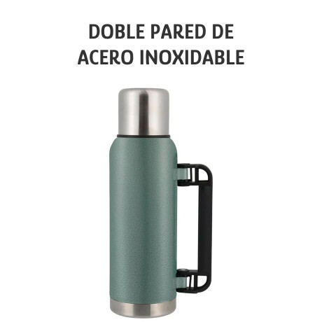 Termo Triton 1Lt Acero Inoxidable Doble Pared + Tapón Extra Verde