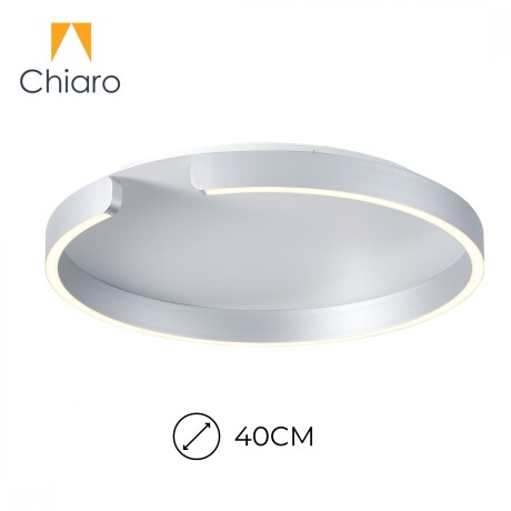 Plafón LED, Diseño anillo cortado, Dimerizable 30W 40CM PLATA