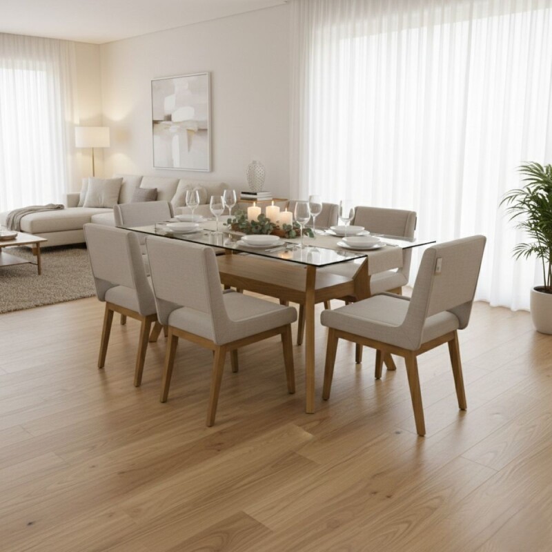 JUEGO COMEDOR XS09/6 CREMA 305540 (CD) Unica