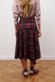 FALDA CUADROS BURDEOS