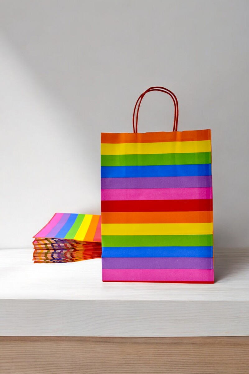 Pack x 20 - bolsa fantasia 22x10x30 cm. - ARCO IRIS 
