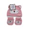 Gorro y botines en algodón para bebé 0-6m Zorrito Rosa