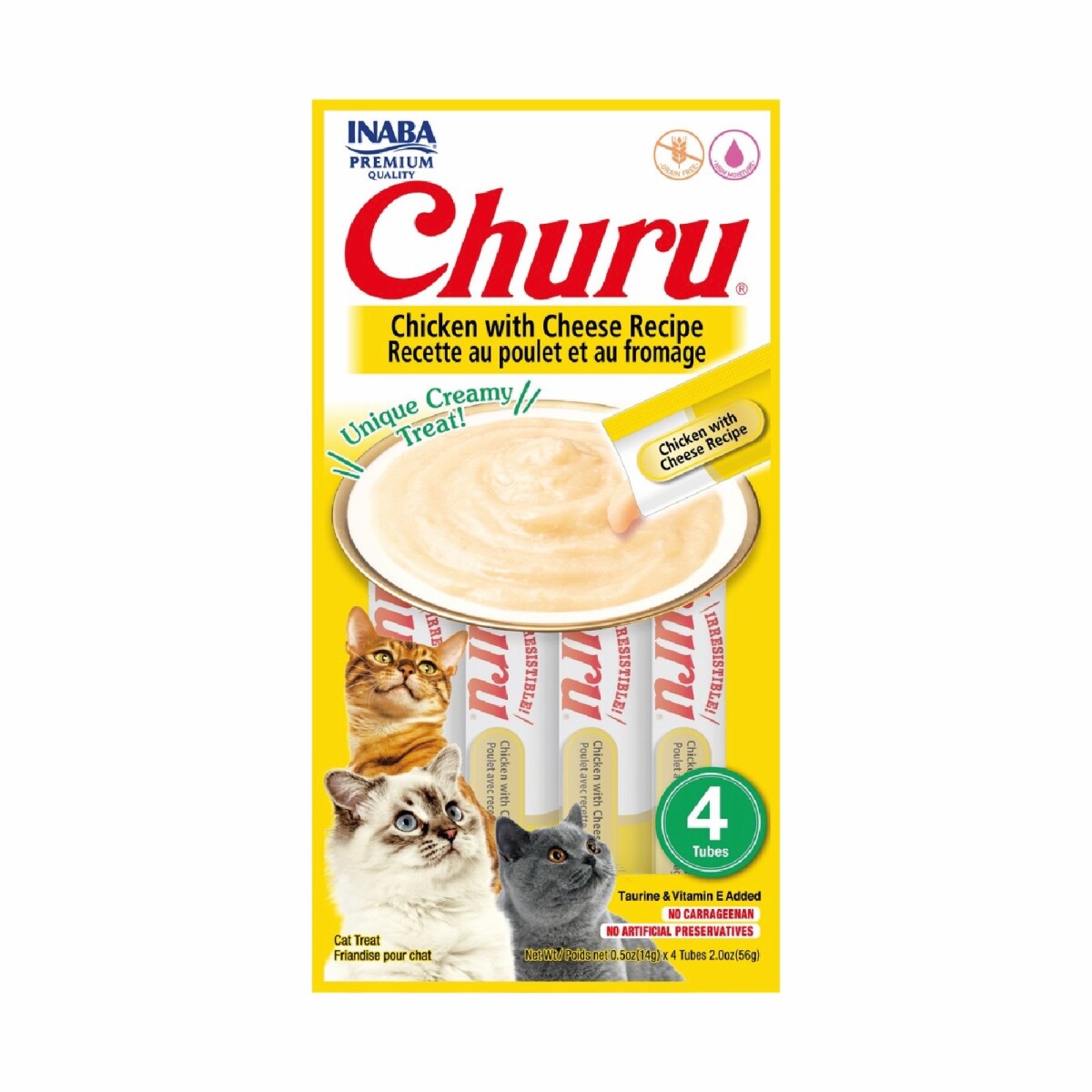 Churu Pollo con Queso 56gr (4 unidades x 14 gr) 