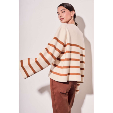 Sweater Rayado Camel