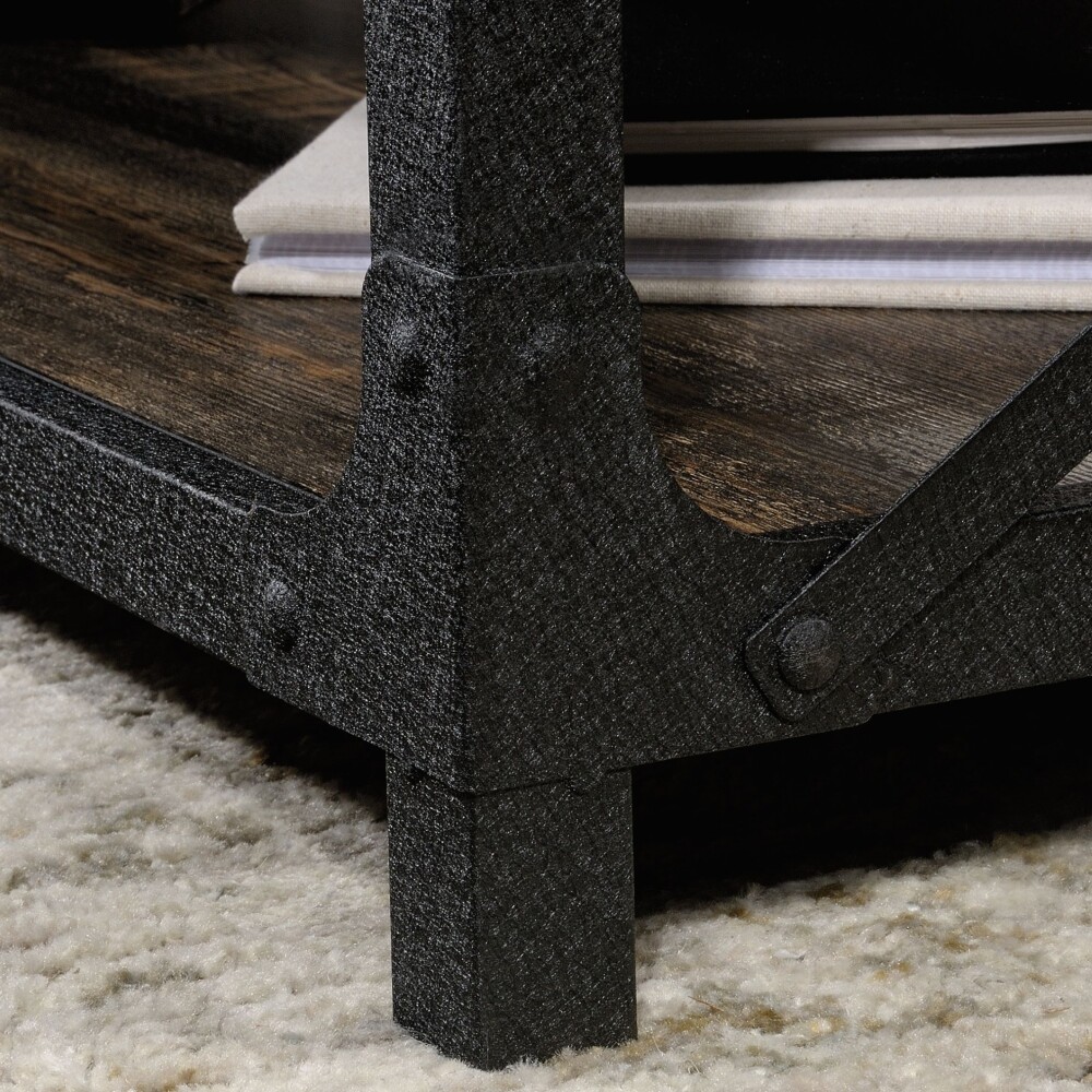 Mesa Ratona Articulada - Sauder - Linea Steel River Marrón Oscuro