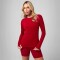 Polo Manga Larga Feather Tech+ Long-Sleeve Top Mujer Holly Berry