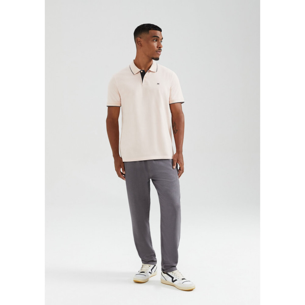 CAMISA POLO MM MASC - BEGE CLARO 