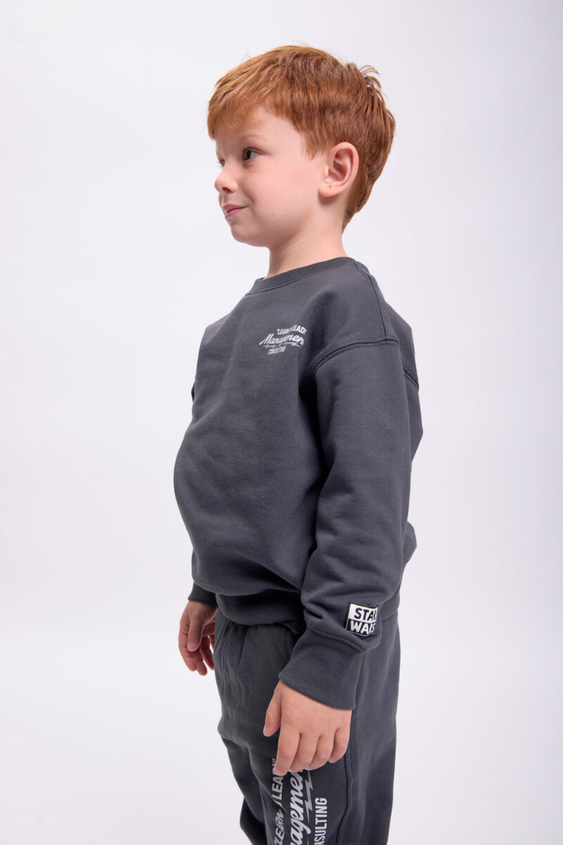 Buzo deportivo estampado Negro