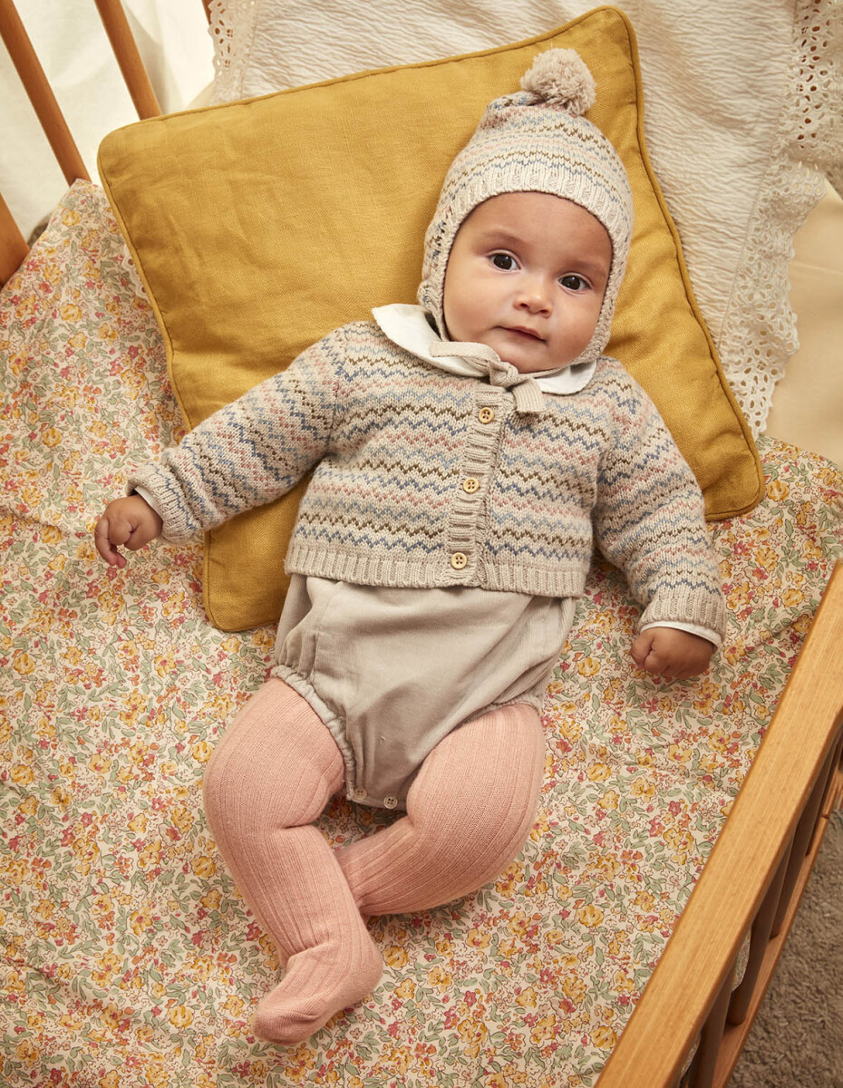 Chaqueta Intarsia - Piedra Melange 