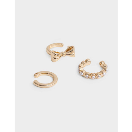 Bijou Cuff Con Perlas Dorado