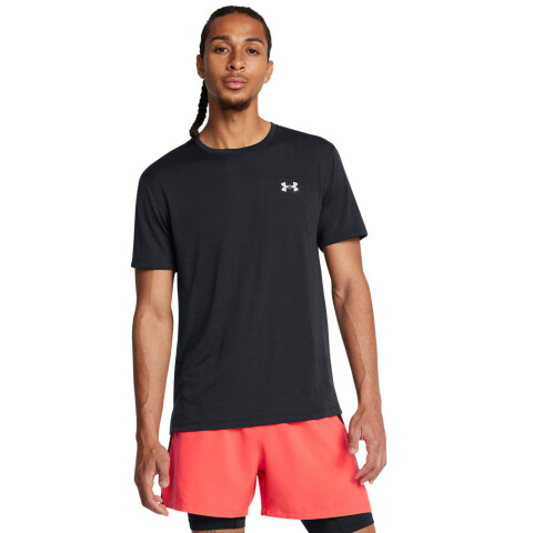 UA LAUNCH CAMO SHORTSLEEVE-GRY BLK-001