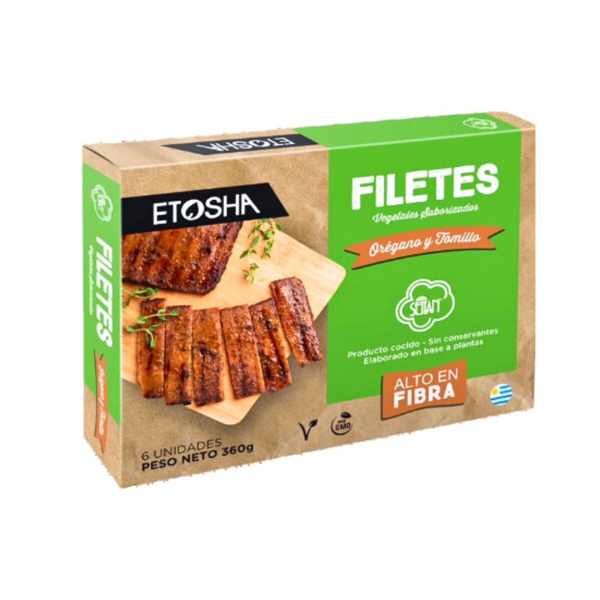 Filete de Seitán Saborizado Orégano y Tomillo Etosha - 6 ud. - 360 g 