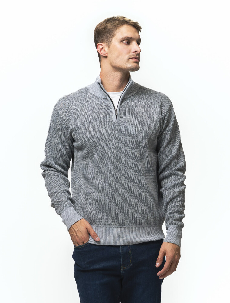 Sweater 1/2 Cierre PALERMO Gris