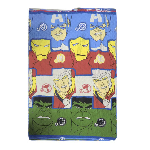 Colcha Infantil 1 Plaza 100% Microfibra AVENGERS PERSONAJES