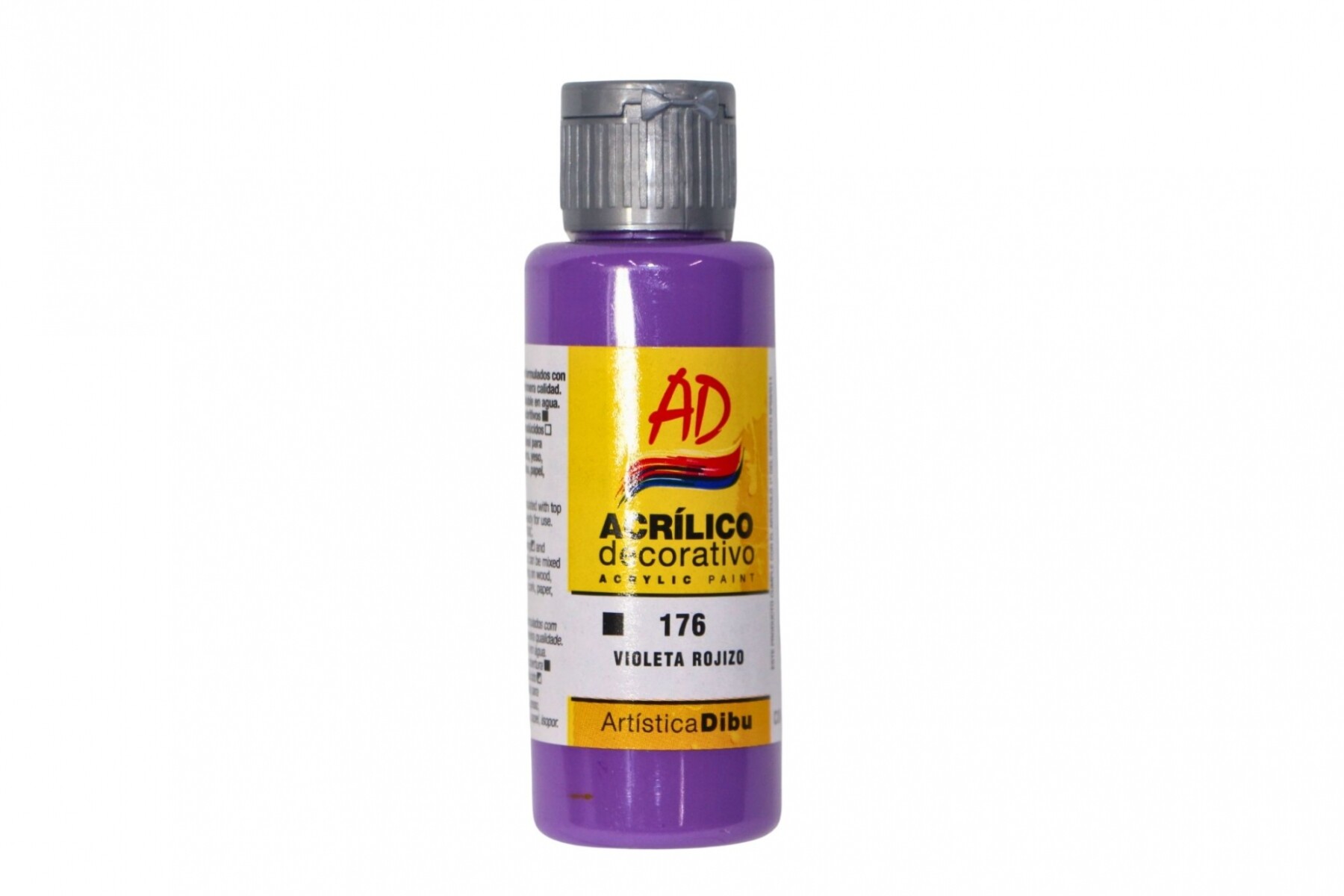 PINTURA ACRILICA ARTISTICA DIBU 60 ML. DIFERENTES COLORES - COLOR VIOLETA ROJIZO 176 