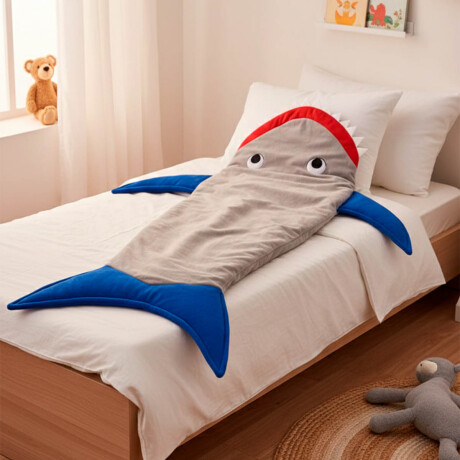 Sobre De Dormir Manta Polar Happy Niños Tiburón