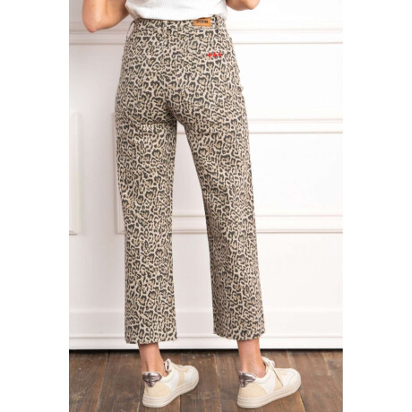 Jean Wide Leg Animal Print Animal Print