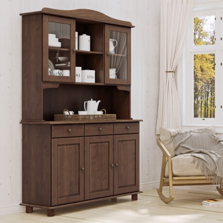 Cristalero 3+2 Puertas +3 Cajones Café ( U