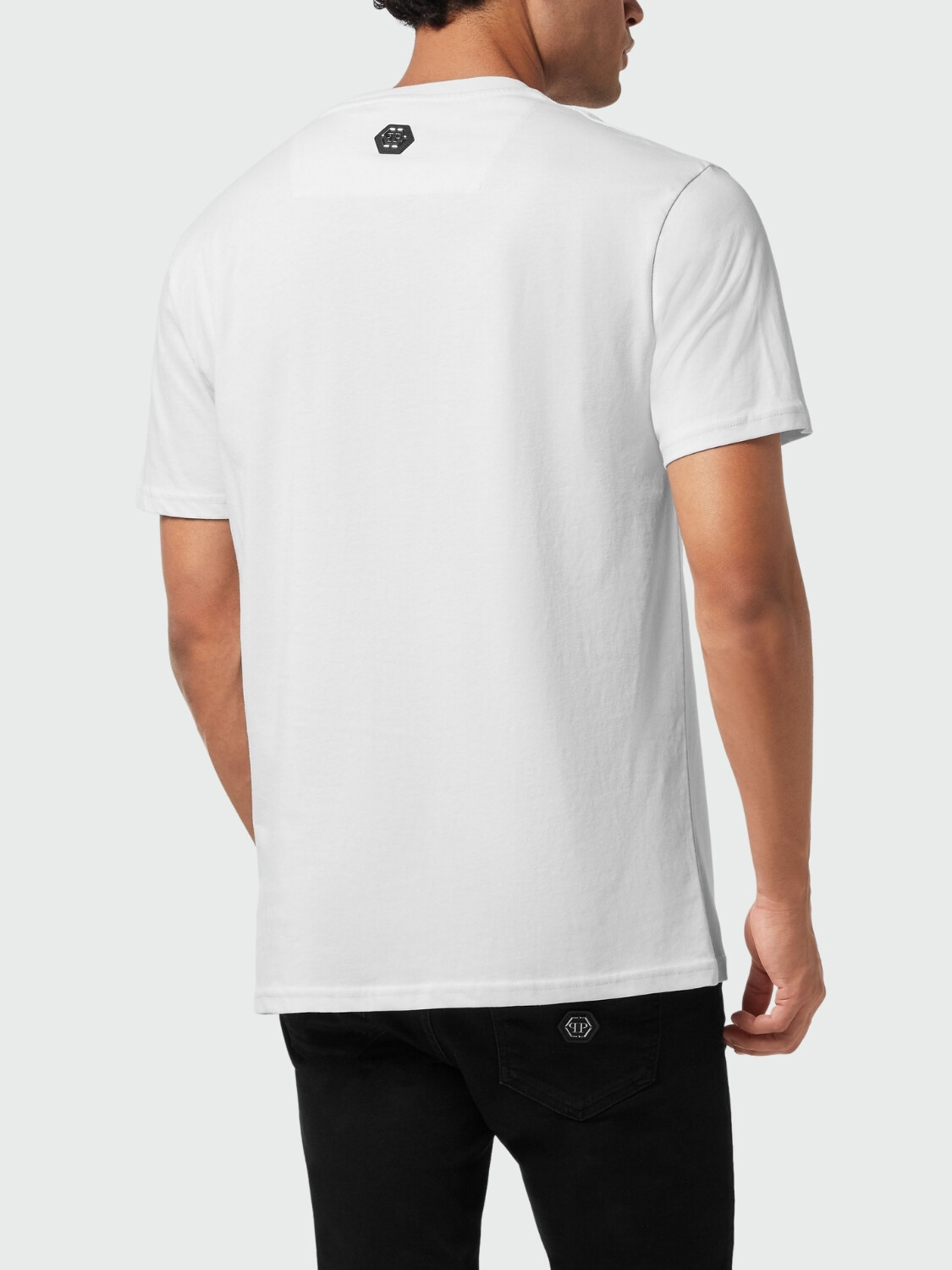 PHILIPP PLEIN - Camiseta de cuello redondo Hexagonal Blanco