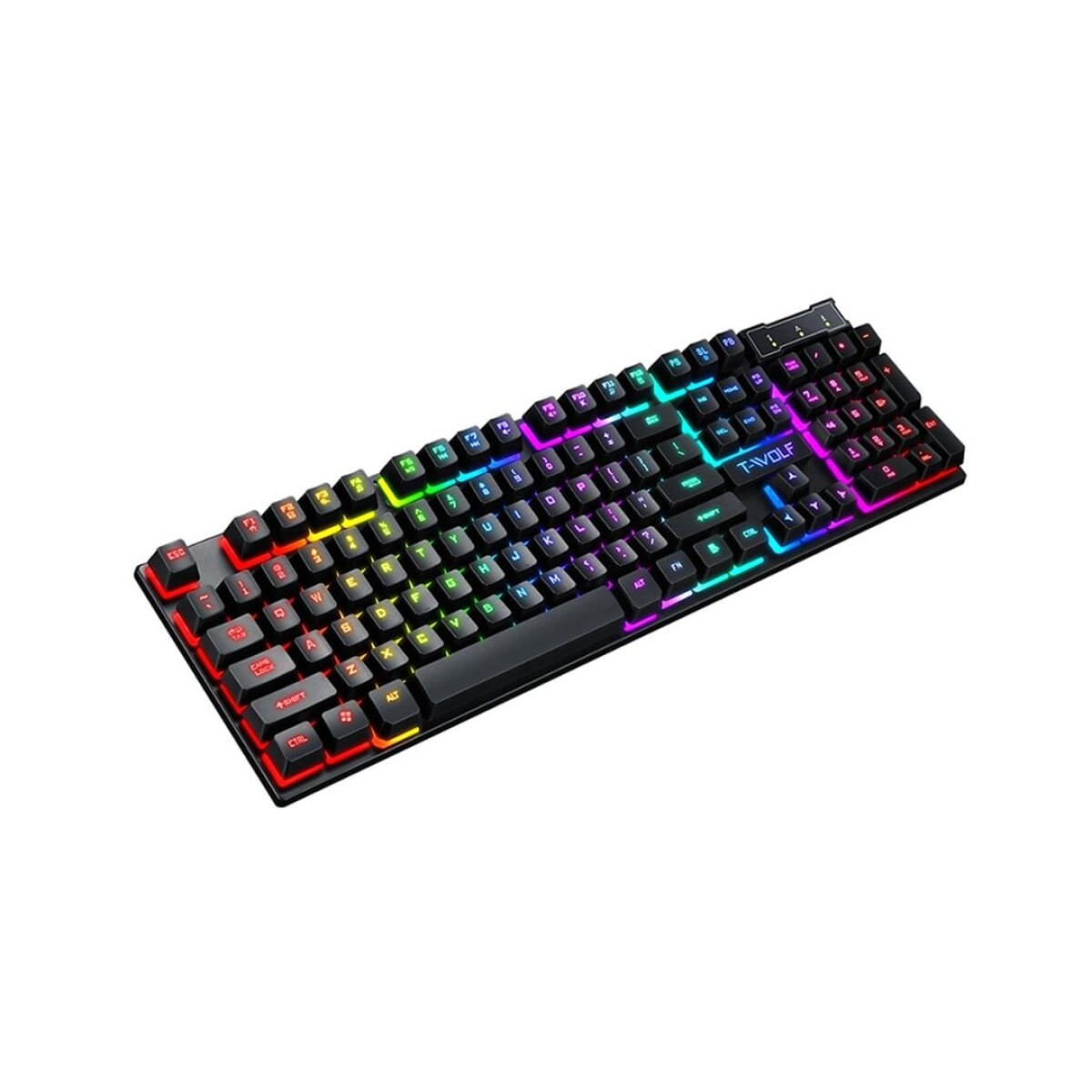 TECLADO GAMER USB CON LUCES LED TWOLF T20 
